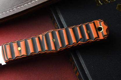 NEW Jack Wolf Vampire Hunter Mainline - Mountain Tiger G10 w/ Leather Sheath