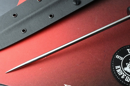 NEW Crawford Knives The Enforcer Spike - Satin / Knurled Aluminum w/ Poison Bead