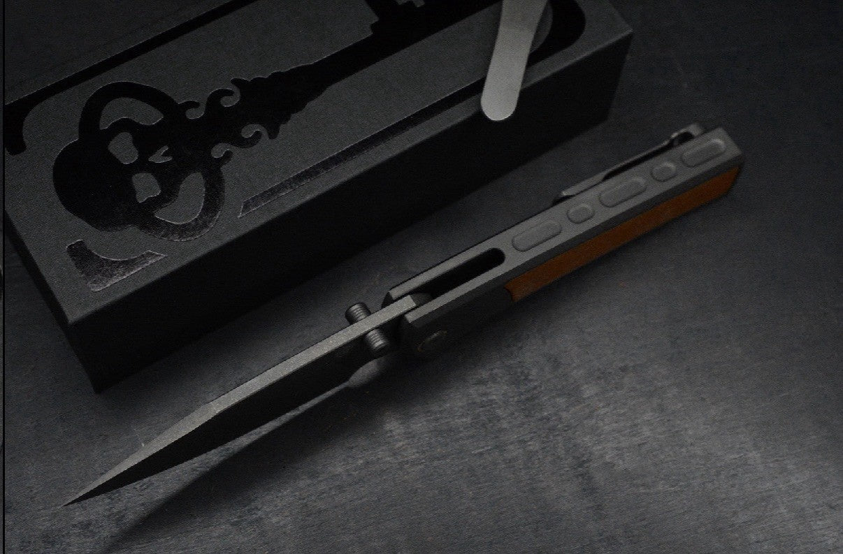 NEW CHAVES Scapegoat 229 Dirty Steve - SW Grey PVD / Natural Micarta Magnetic