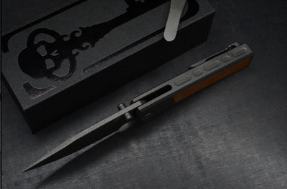 NEW CHAVES Scapegoat 229 Dirty Steve - SW Grey PVD / Natural Micarta Magnetic