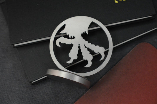 NEW Microtech Marfione Desk Art Paper Weight - Steel Claw Stand