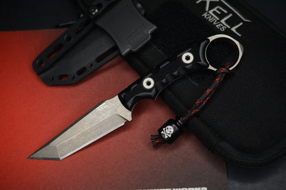 NEW TKell Knives Nighthawk Battlelock Black / Recon Distressed w/ Poison Bead