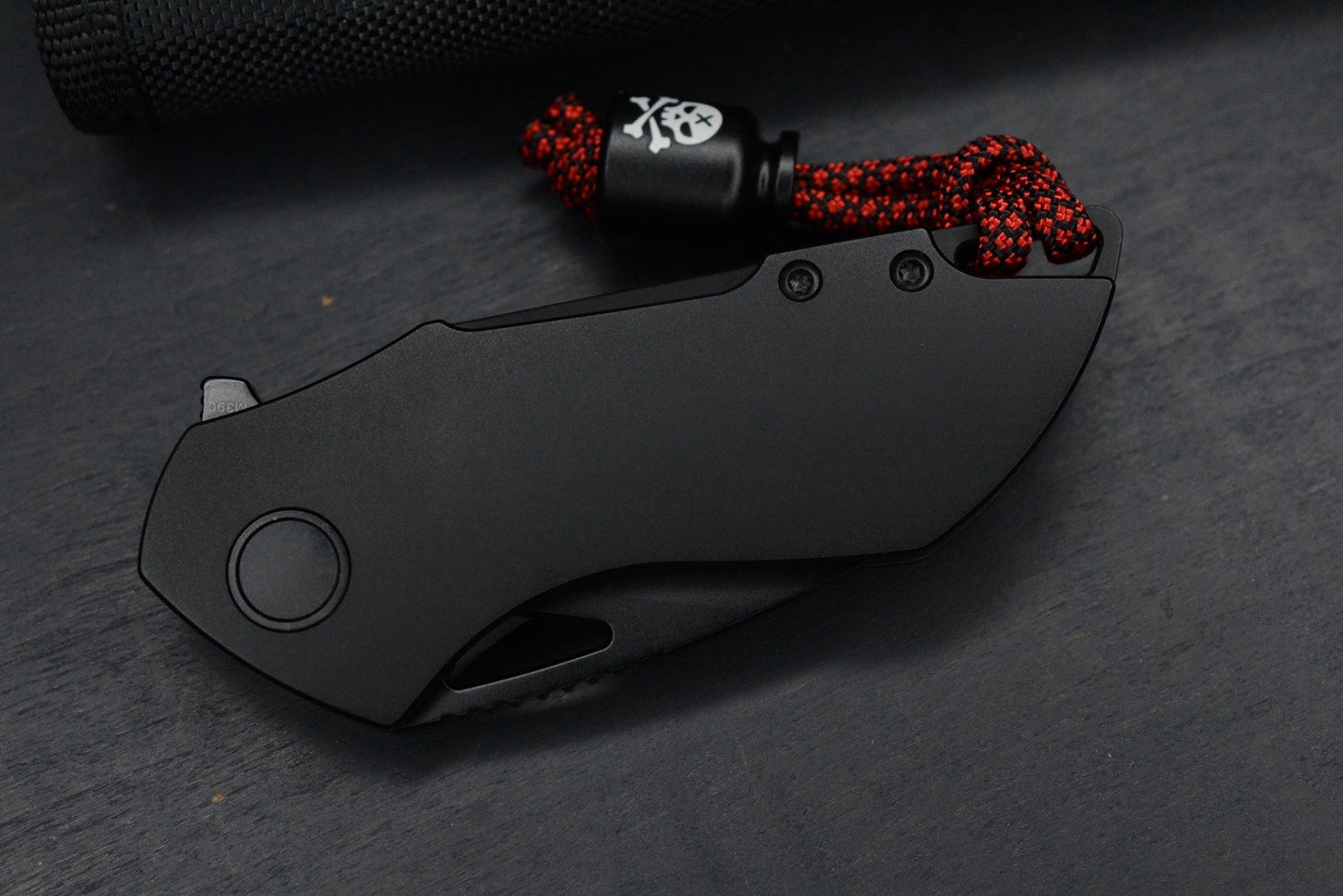 NEW Grissom Riverstone DLC Black M390 Sheepsfoot  / Ti Handle w/ Poison Bead