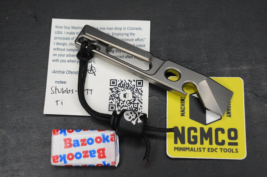 NEW Nice Guy Machine Co Stubbs “Ad Just The Tip” Ed Ti Pry NGMCo w/ Poison Bead