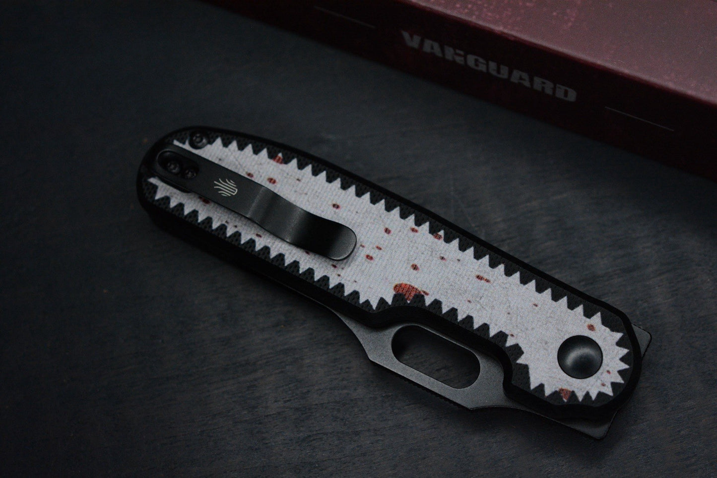 NEW Kizer Knives Cormorant “Leather Face” Black G-10 / Nitro V Blade - L/E EXC