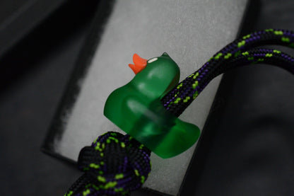 RARE Urban EDC Lucky Duck - Emerald Green Lanyard Bead USA MADE Polymer Resin