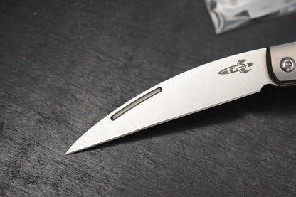 NEW D Rocket Designs Serpentine Slipjoint Ti M390 Wharncliffe Bottle Opener