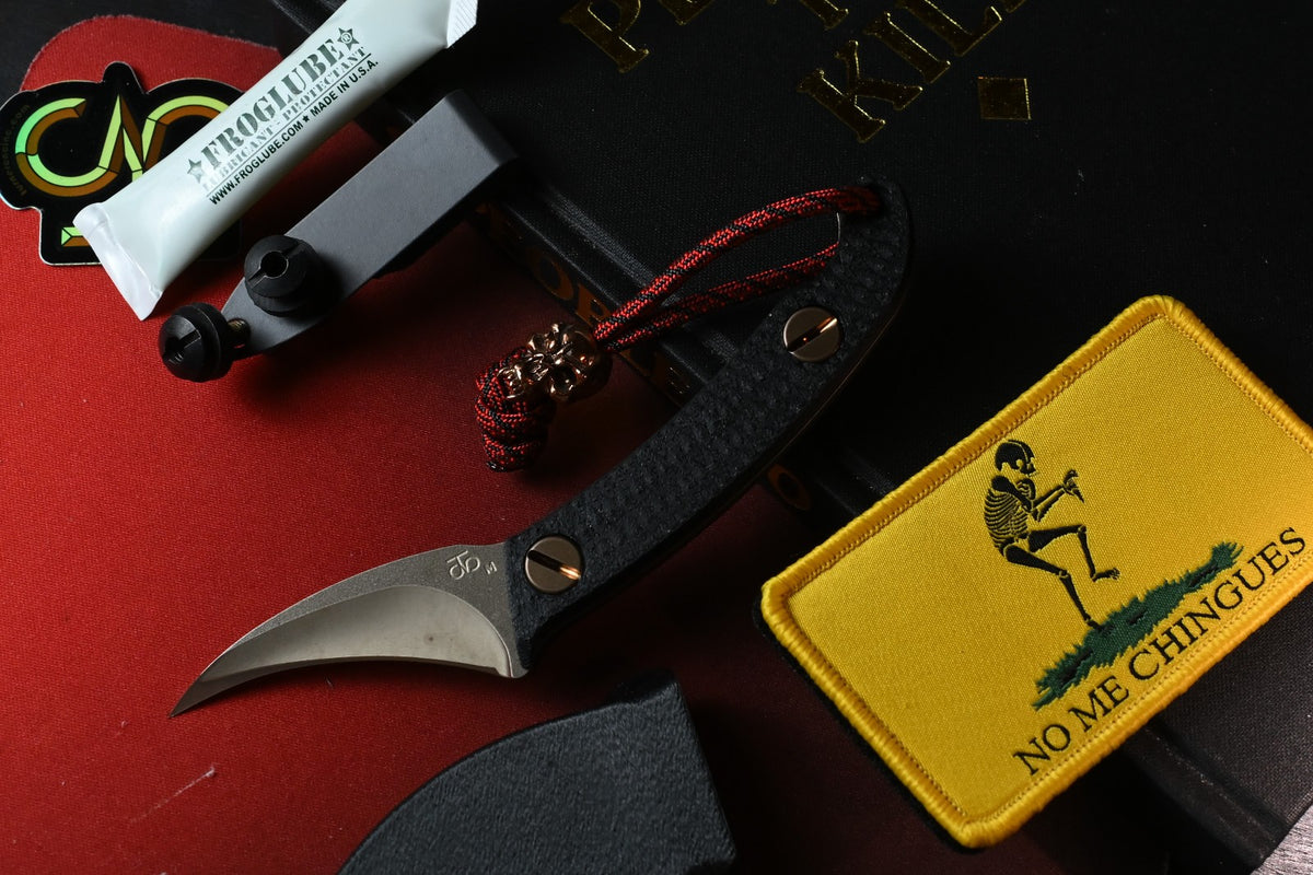 RARE Turner CNC x Sneakreaper Elvia Fixed Blade - HG 3V / Bronze Blade & HDW
