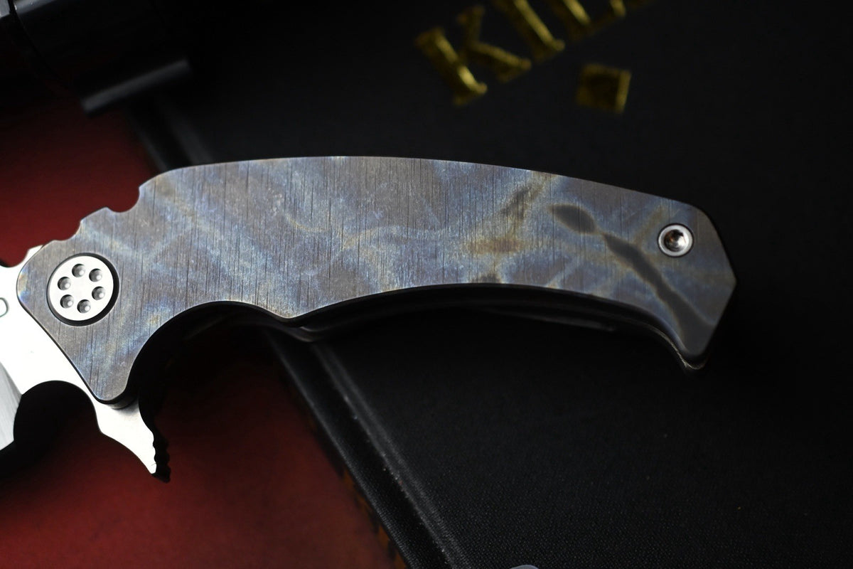 RARE++ Medford FUK Flipper - Striped Ti / D2 Drop Point USA MADE w/ COA & Case