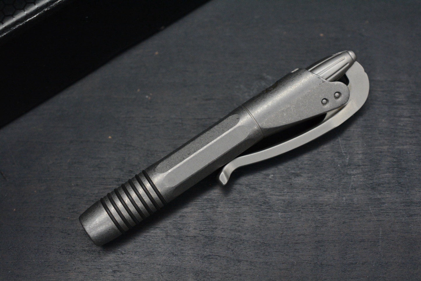 RARE Microtech Siphon II Stainless Tactical Pen Stonewashed Punisher SN055 2019