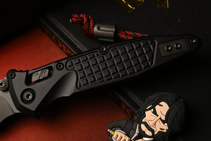 NEW Microtech Socom Ram-Lok DLC Shadow Black Frag S/E w/ John Wick Pack & Bead