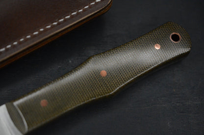 NEW Jack Wolf Vampire Hunter FB - Green Micarta/ MagnaCut w/Sheath USA MADE