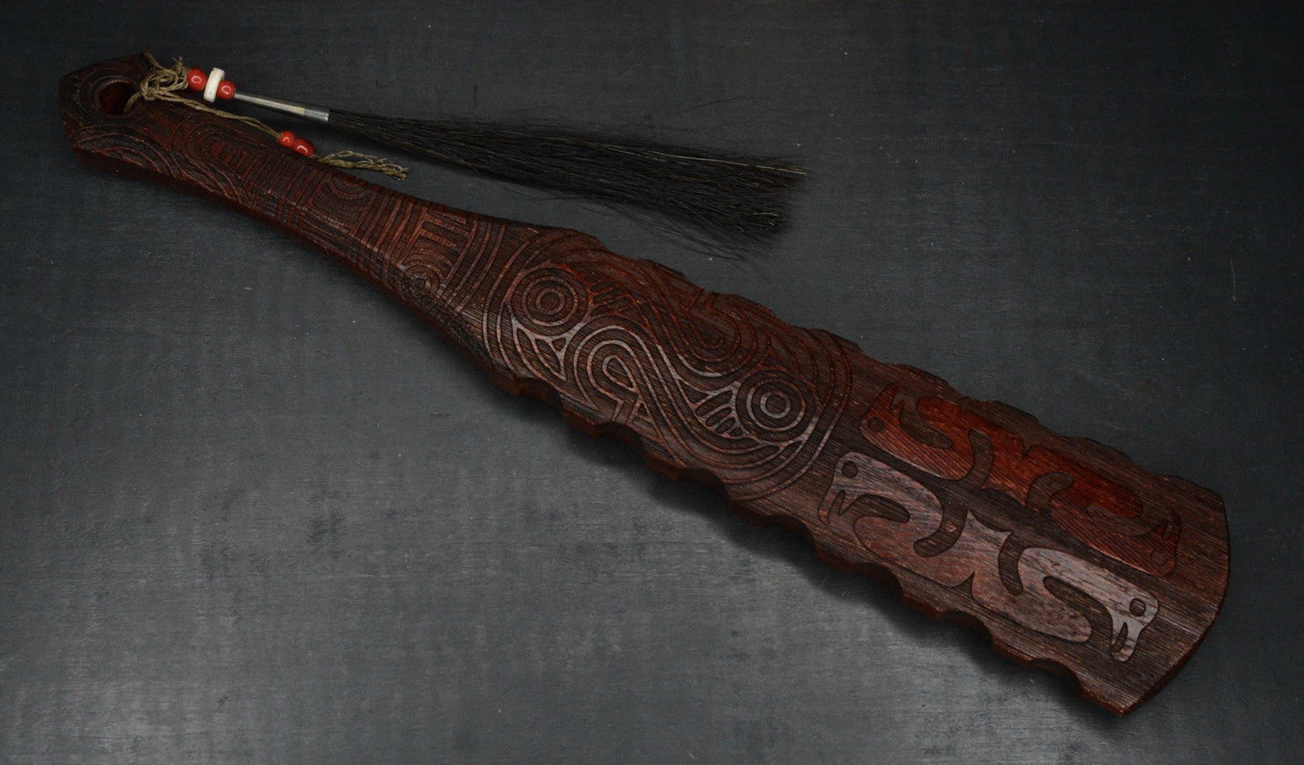 NEW Monkey Edge x RMJ Gold Point War Stick - Death Cult w/ Horse Hair Braid