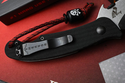 RARE Emerson Knives x Sneakreaper Super Elvia - Black G10 / 154CM SW Stamped