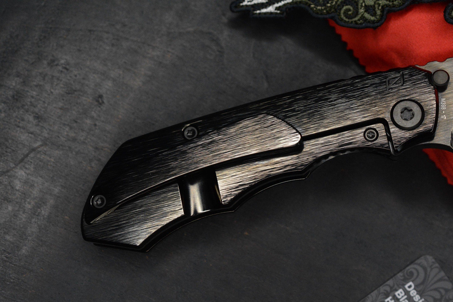 RARE Custom Knife Factory Rotten Evo 1.1 Barked Black DLC POLISHED w/ PDW Patch