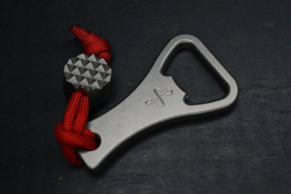 RARE PSD Designs Double Infinity Titanium Bottle Opener w/ TKW Curator