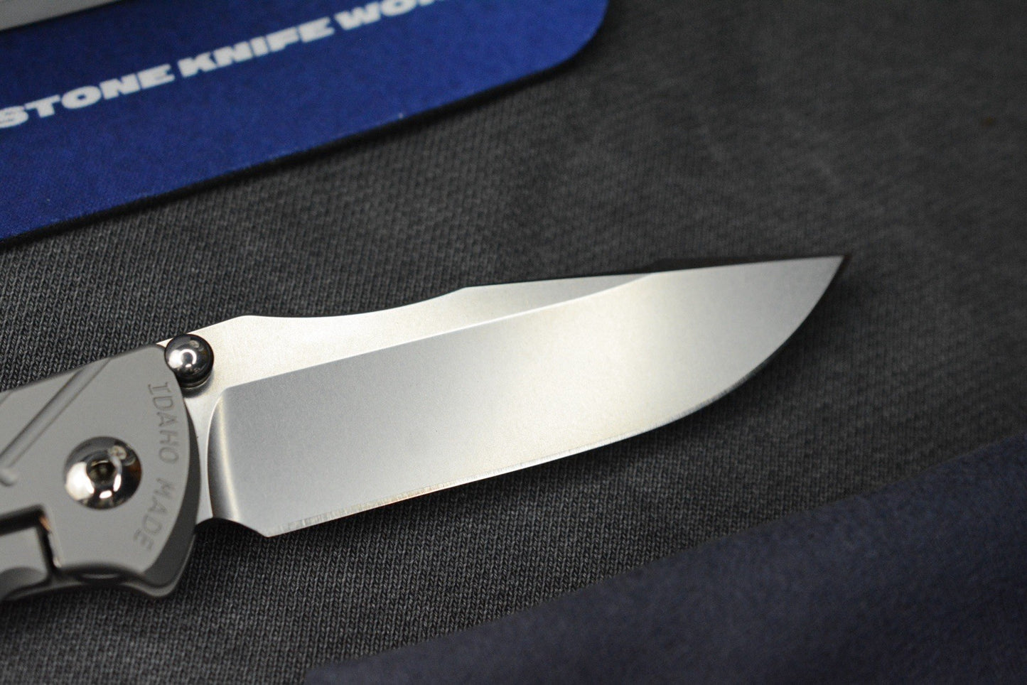 NEW Chris Reeve Umnumzaan - Glass Blasted / Drop Point Magnacut w/ Leather Sheath