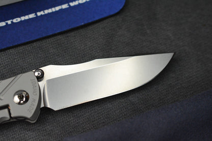 NEW Chris Reeve Umnumzaan - Glass Blasted / Drop Point Magnacut w/ Leather Sheath
