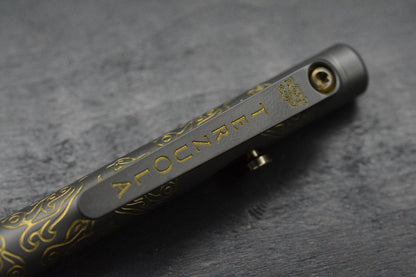 NEW Tactile Turn x Terzuola Slim Bolt Action Pen - Dark Grey Ti/Ano Gold Accents