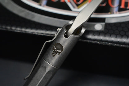 RARE Microtech Siphon II Stainless Tactical Pen Stonewashed Punisher SN055 2019