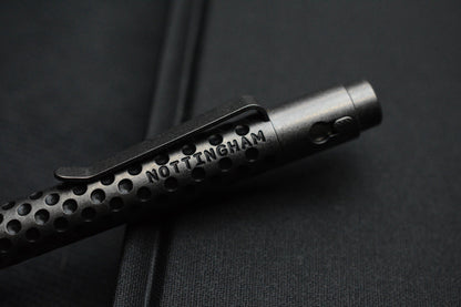 RARE Nottingham Tactical G2 Single Lock - Dottingham Tumbled Titanium Pen