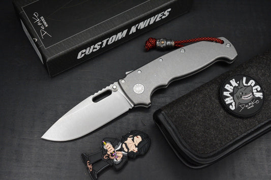 RARE Demko AD20 XL Smooth Ti USA MADE / Magnacut Slotted / X-Wide Shark Lock