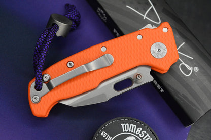 NEW Demko MGAD20 Compact Batwing - Orange G10 / Stonewash Magnacut SN 291