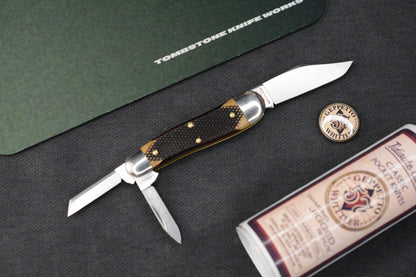 NEW Great Eastern Cutlery - Geppetto Whittler Chocolate Checkered Richlite