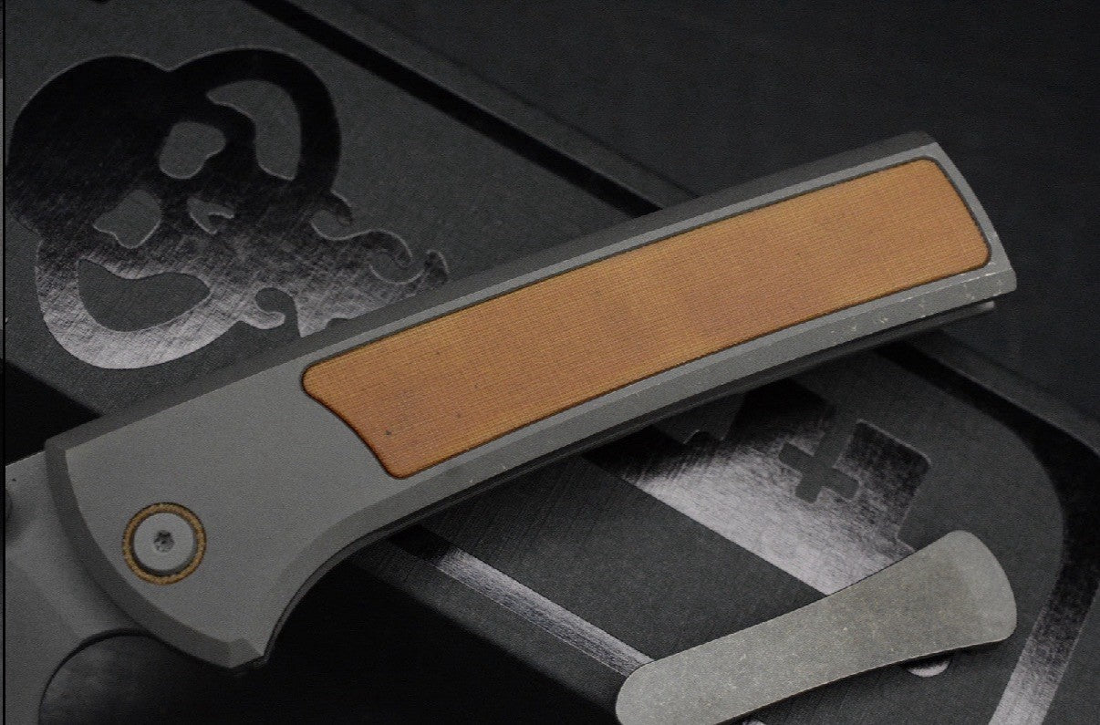 NEW CHAVES Scapegoat 229 Dirty Steve - SW Grey PVD / Natural Micarta Magnetic