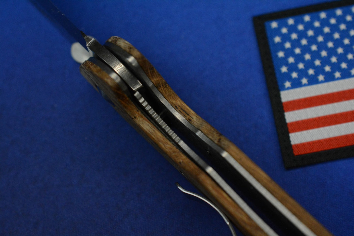 RARE Emerson Knives Liberty & Freedom - America 250 American Oak SN 37 of 50