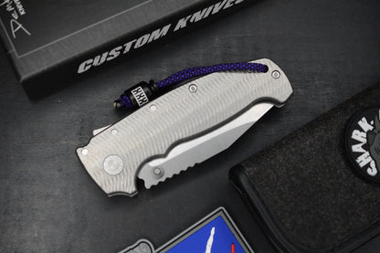 RARE++ Demko AD20 XXX Textured Ti / Stud Only CPM 3V w/ Poison Bead & Patch