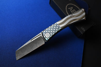 NEW American Blade Works Slip Joint - Stars & Stripes Ti Handle / Magnacut