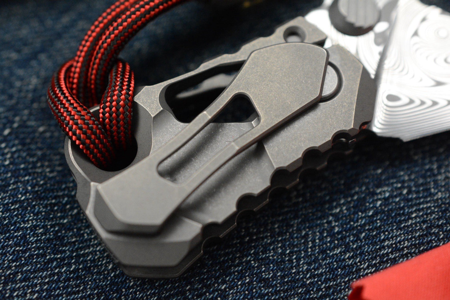 RARE++ Custom Knife Factory KEK Slipjoint - SW Ti / Damasteel Blade SN# 81