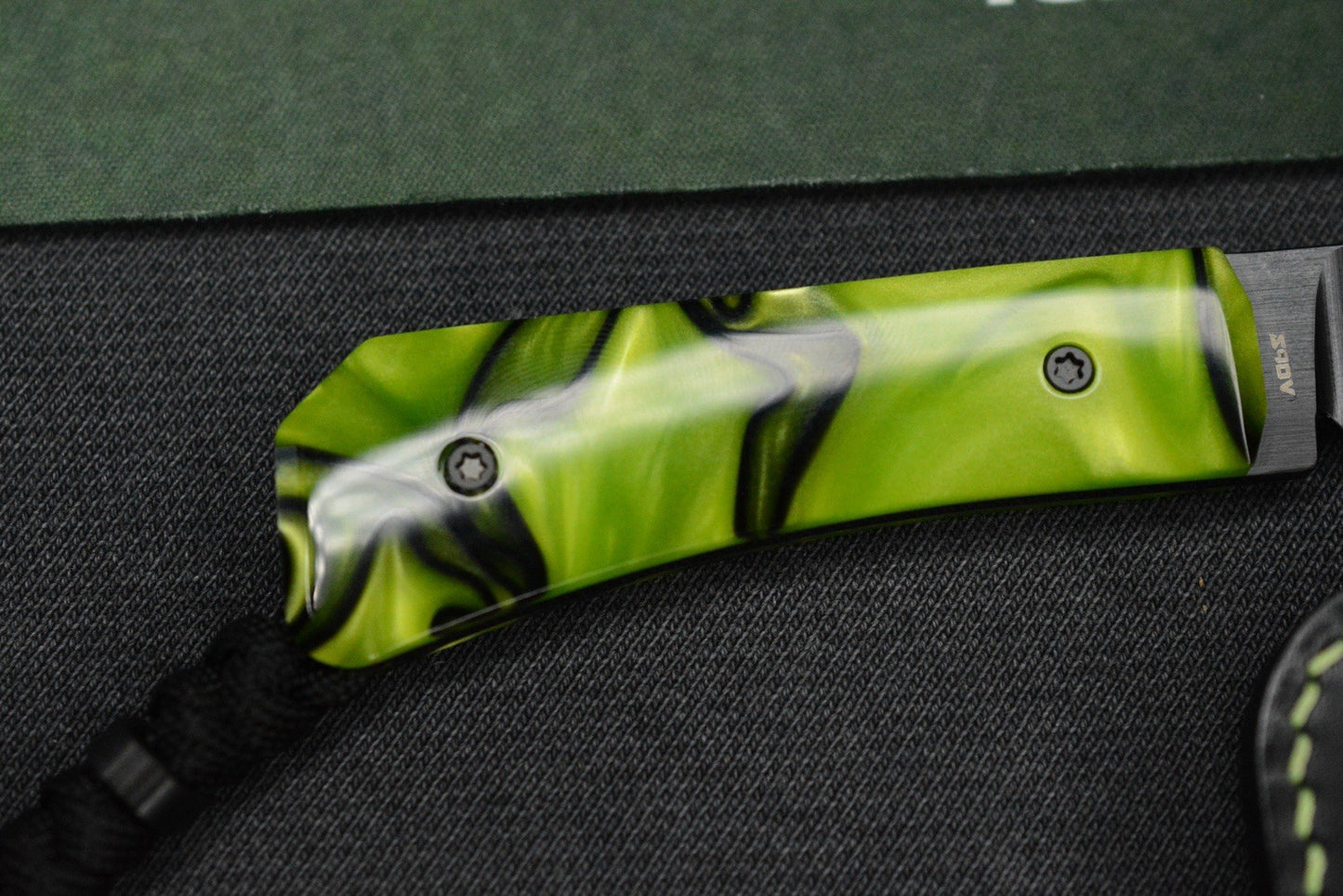 NEW Jack Wolf Pioneer Jack FIXedc - Kirinite Toxic Green / S90V w/ Sheath
