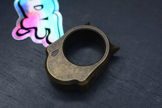NEW Delicious Fist “Ghost” Patina Brass Raven & Tombstone Logo Paperweight