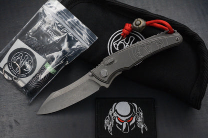 NEW Hawk Knives Talon M390 Full Titanium Inlay w/ Copperhead & Predator Patch