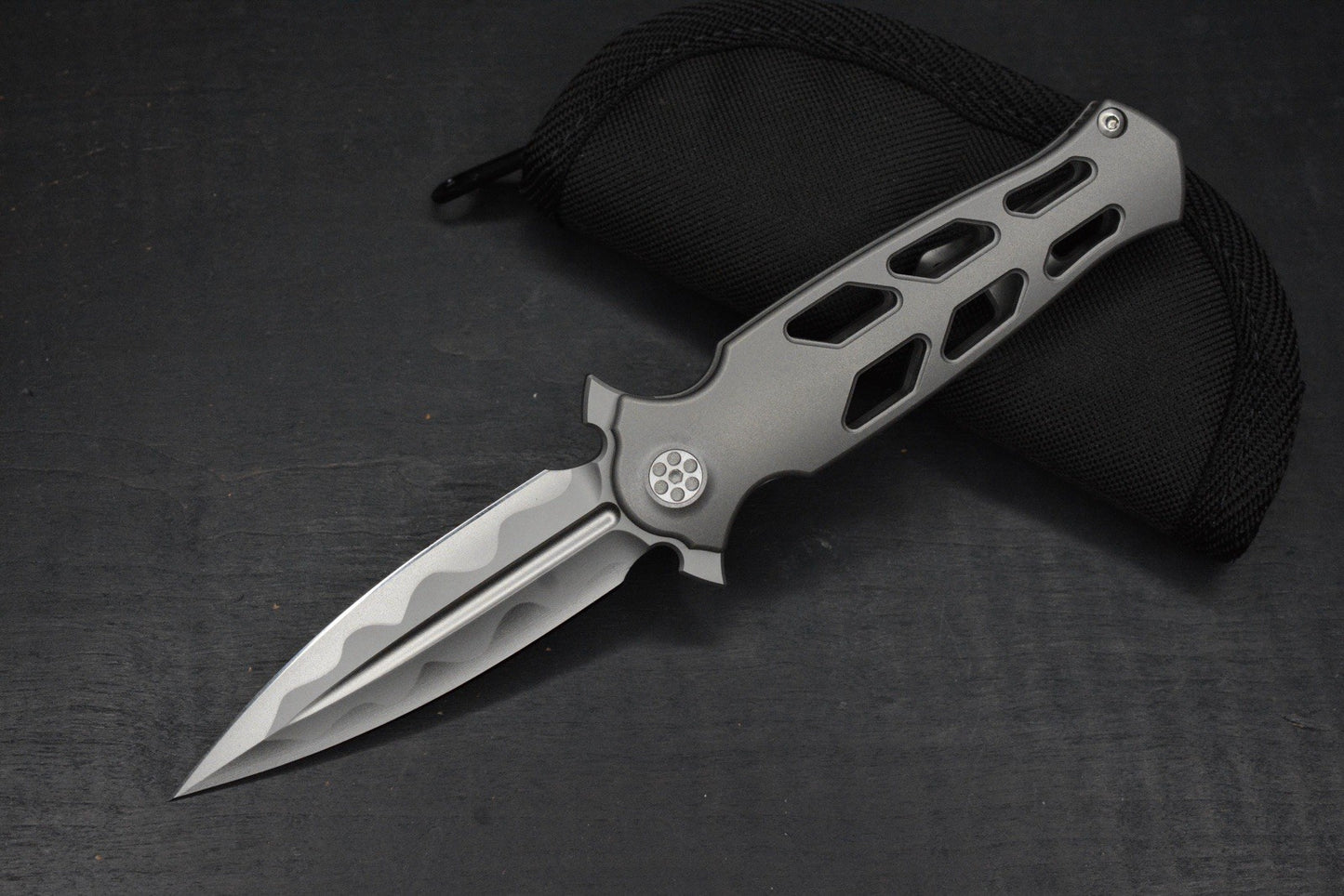 CUSTOM Nadeau Sharp By Design Arch Nemesis Aspirated w/ D/E M390 Etched Blade