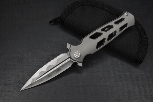 CUSTOM Nadeau Sharp By Design Arch Nemesis Aspirated w/ D/E M390 Etched Blade