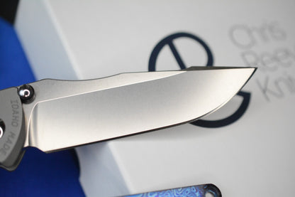 NEW Chris Reeve Umnumzaan - Glass Blasted / Drop Point Magnacut w/ Timascus Clip