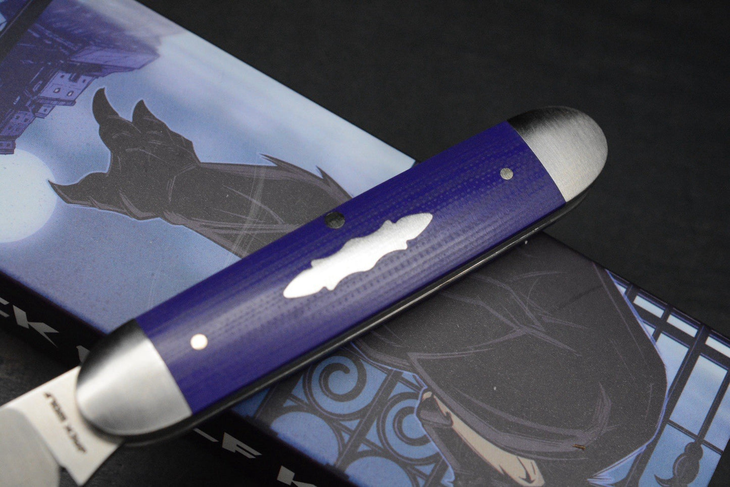 NEW Jack Wolf Knives Gateway Equal End - Purple G10 / Satin Sandvik Blade