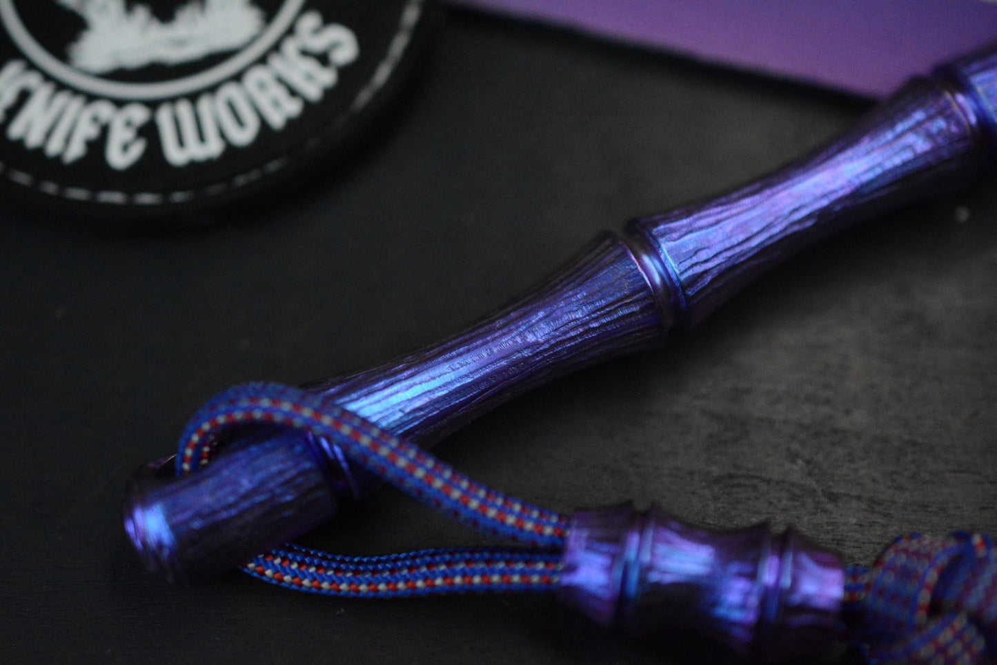 RARE Royal Creations Rock Spike -Ano Purple Ti w/ Custom Matching Bead & Patch