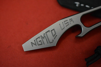NEW Nice Guy Machine Co Japanese Cowboy Clipless Skeleton Ti Pry w/Sheath & Bead