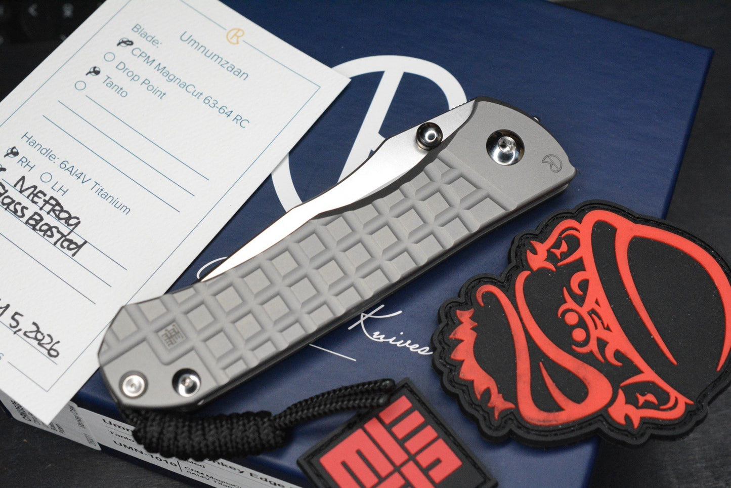 NEW Chris Reeve x Monkey Edge Umnumzaan - Glass Blasted Frag / Tanto Magnacut
