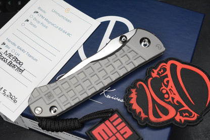 NEW Chris Reeve x Monkey Edge Umnumzaan - Glass Blasted Frag / Tanto Magnacut