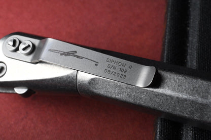 RARE Microtech Siphon I|Stainless Tactical Pen Stonewashed SN 102 2023