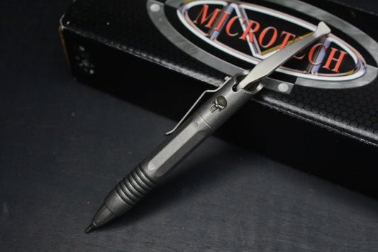 RARE Microtech Siphon II Stainless Tactical Pen Stonewashed Punisher SN055 2019