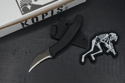 NEW Kopis Designs x Ed Calderon L-Via Field Knife Matte 154CM w/ Manifesto Patch