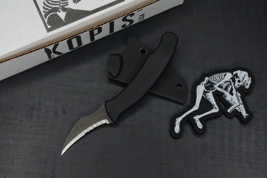 NEW Kopis Designs x Ed Calderon L-Via Field Knife Matte 154CM w/ Manifesto Patch