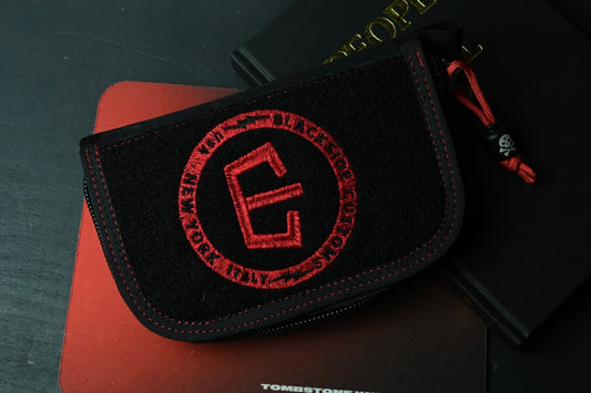 RARE BLACKSIDE Customs SOE Organizer Pouch - Black / Red 7” w/ Poison Bead