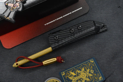 RARE Microtech TAC-P Ti PVD Gold Spike w/ John Wick Pack & Bullet Bead